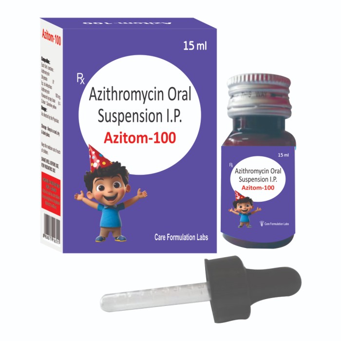 Azithromycin Oral Suspension 100Mg. - Grade: Pharma