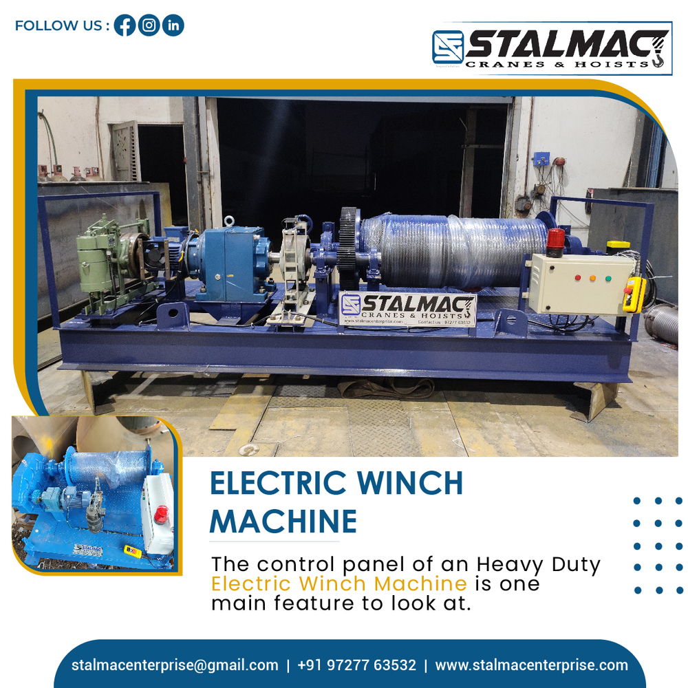 Motor Electric Winch - Color: Blue