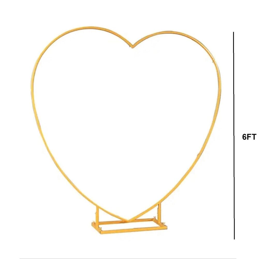 Metal Heart Stand-6ft for Decoration Backdrop/Heart shape Backdrop Stand for Baby Shower,