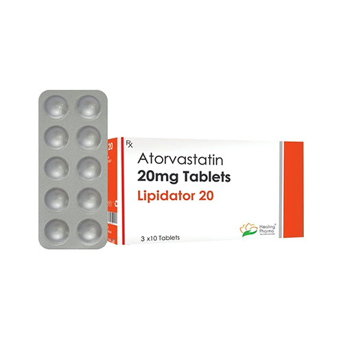 Atorvastatin 20 MG Tablets - Pack of 30 Tablets | General Medicine for Cholesterol Management, Moisture-Proof Storage Instructions, Doctor-Recommended Dosage