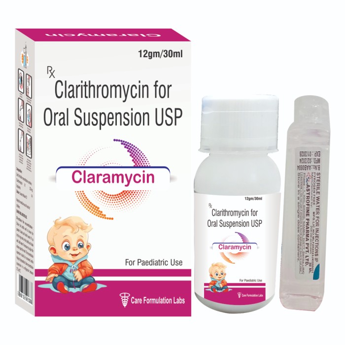 Clarithomycin IP 125mg supension