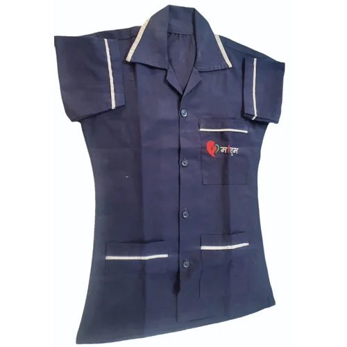 Navy Blue Nurse Uniform - Fabric Type: Cotton