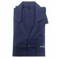 Navy Blue Doctor Apron - Fabric Type: Cotton