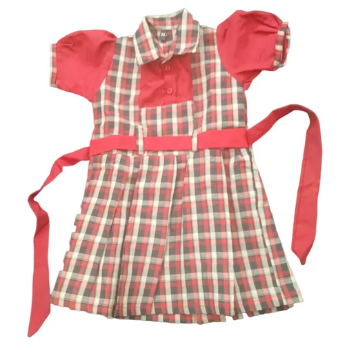 Girl School Uniform Frock - Age Group: 3-5 Years