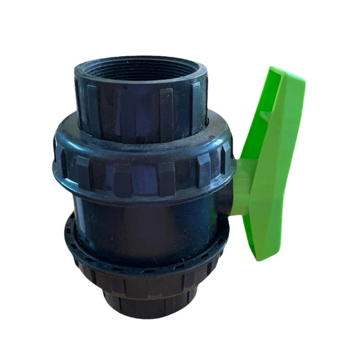 Pvc Union Type Ball Valve - Color: Black