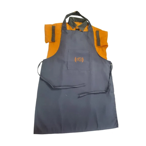 Restaurant Chef Uniform Set - Color: Orange And Grey