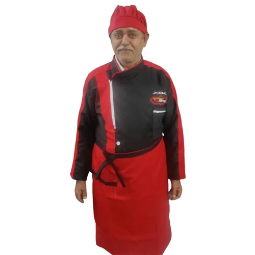 Chef Uniform Set - Color: Black & Red