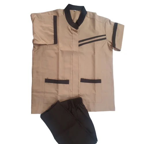 Cotton House Keeping Uniform - Color: Beige And Brown