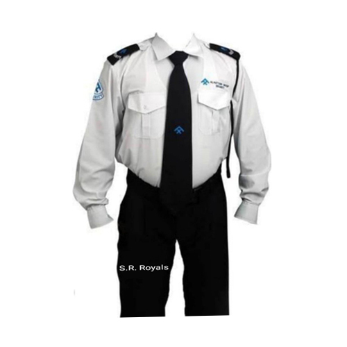 Security Guard Uniform For Office - Color: White & Black