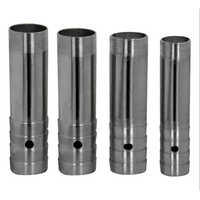 Ss Hdpe Nipple - Stainless Steel, Round Shape, Silver Color | Polished Surface Treatment, Durable Design For High Pressure & Temperature