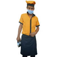Mens Waiter Uniform Set - Color: Orange And Grey