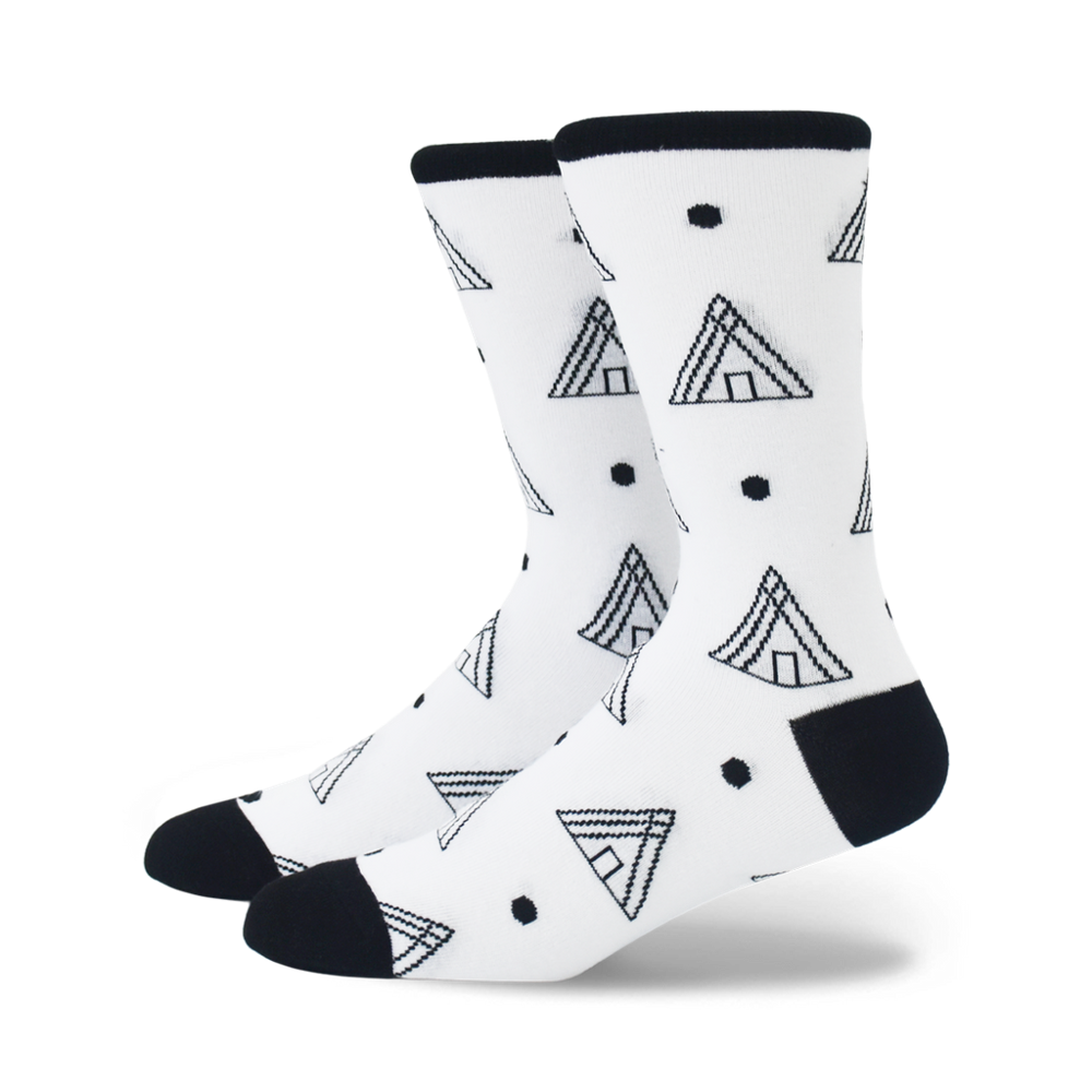 Mens Cotton Lycra Crew Socks