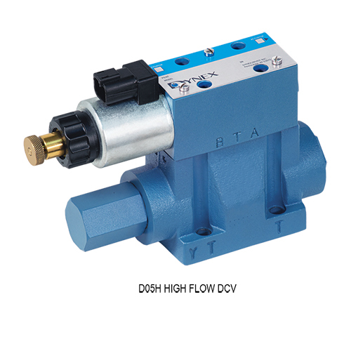 D05H Pattern High Flow Directional Control Valves(With X And Y Ports For External Pilot And Drain) - Color: Blue