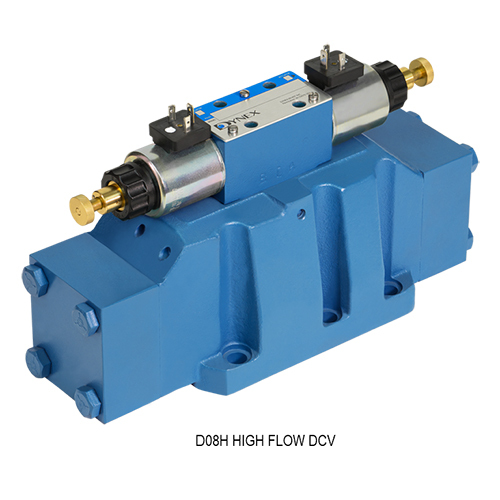 D08H Pattern High Flow Directional Control Valves - Color: Blue