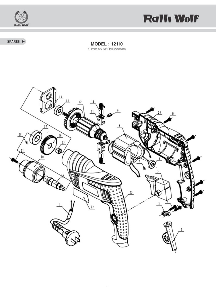 Ralli Wolf 10mm Compact Drill (12110)