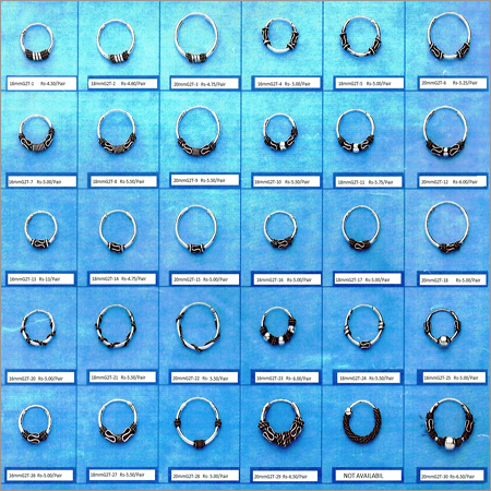 पीतल की हूप बालियाँ