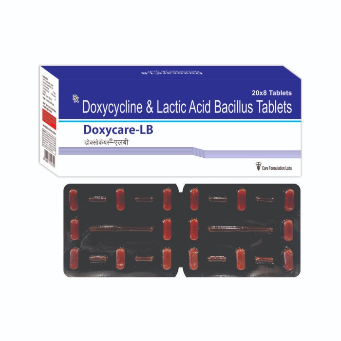 Doxycycline 100mg Lactic acid Bacillus capsule