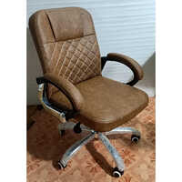 Brown Low Back Revolving Chair