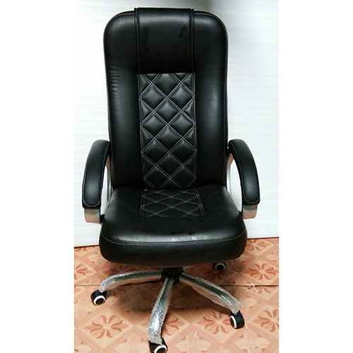 Dark Black High Back Chair - Color: As Per Requirement