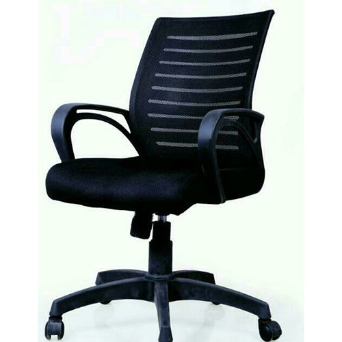 Netted Office Chair - Color: As Per Requirement