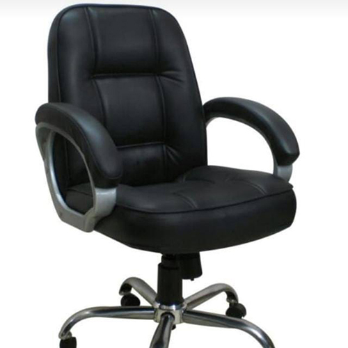 Black Office Chair - Color: As Per Requirement