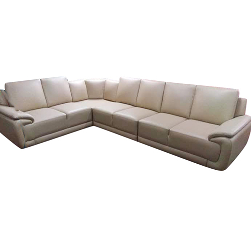 Cream 6 Seater Living Room L Shape Sofa Set - Application: Home