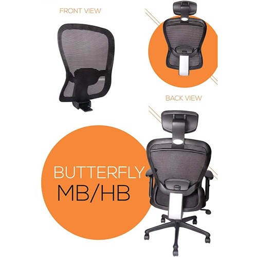 Butterfly Mesh High Back Office Chair - Color: Black