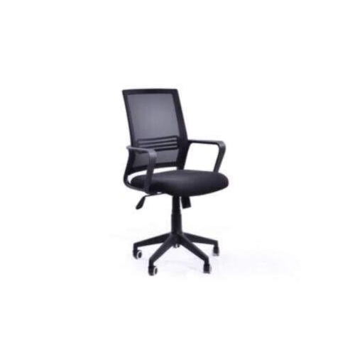 Black Medium Back Office Chair - Design: One Piece