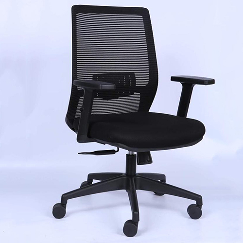 Heavy Duty Mid Back Office Chair - Color: Black