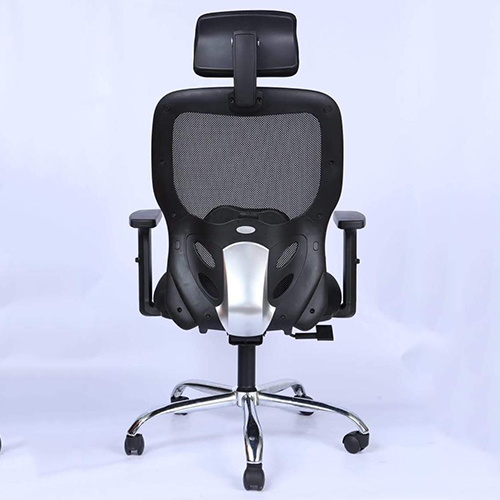 Stylish Mesh Back Office Chair - Color: Black