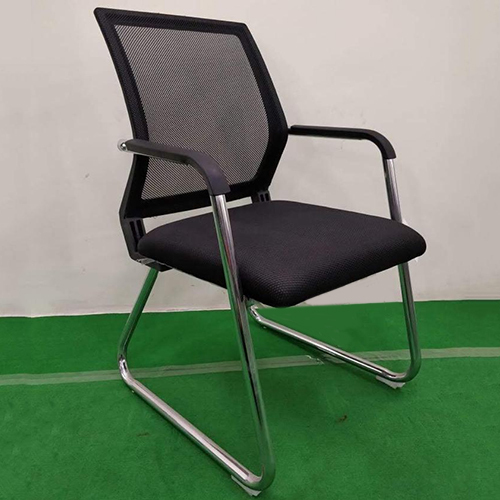 Mesh Medium Back Visitor Chair - Color: Silver