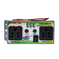 01_110watt 12v Or 24v Dc To Ac Converter Ac 220v - Abs Plastic Material, 100 Watt Output Power, 50-60 Hz Frequency, Single Phase Output | Versatile Use In Cars & Boats