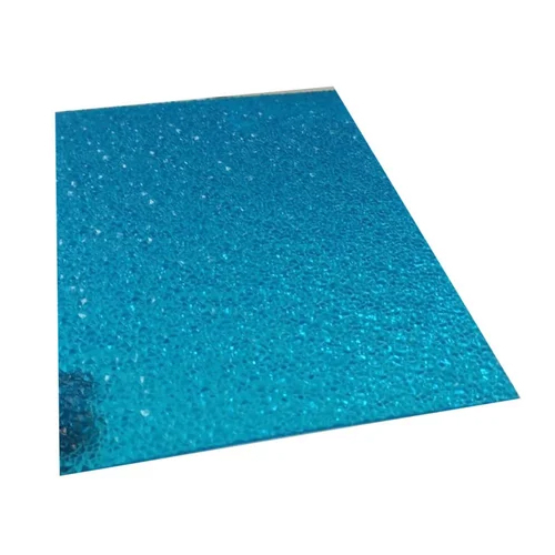 Blue Embossed Polycarbonate Sheet - Dimension (L*W*H): 12 Feet X 4 Feet Foot (Ft)