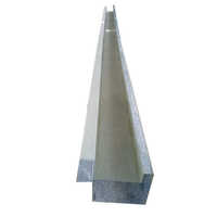 Gi Rain Water Roof Gutter - Gi Material, 25 Feet Length, Grey Finish | Rigid Structure, Polished Surface, Ideal For Industrial Applications