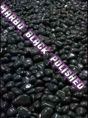 Black polished pebbles