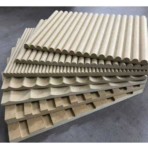 Mdf Fluted Panel - Color: Light Brown