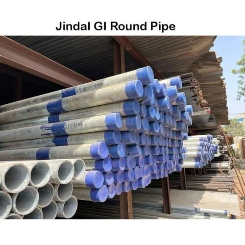 Jindal Galvanized Iron Round Pipe - Color: Silver