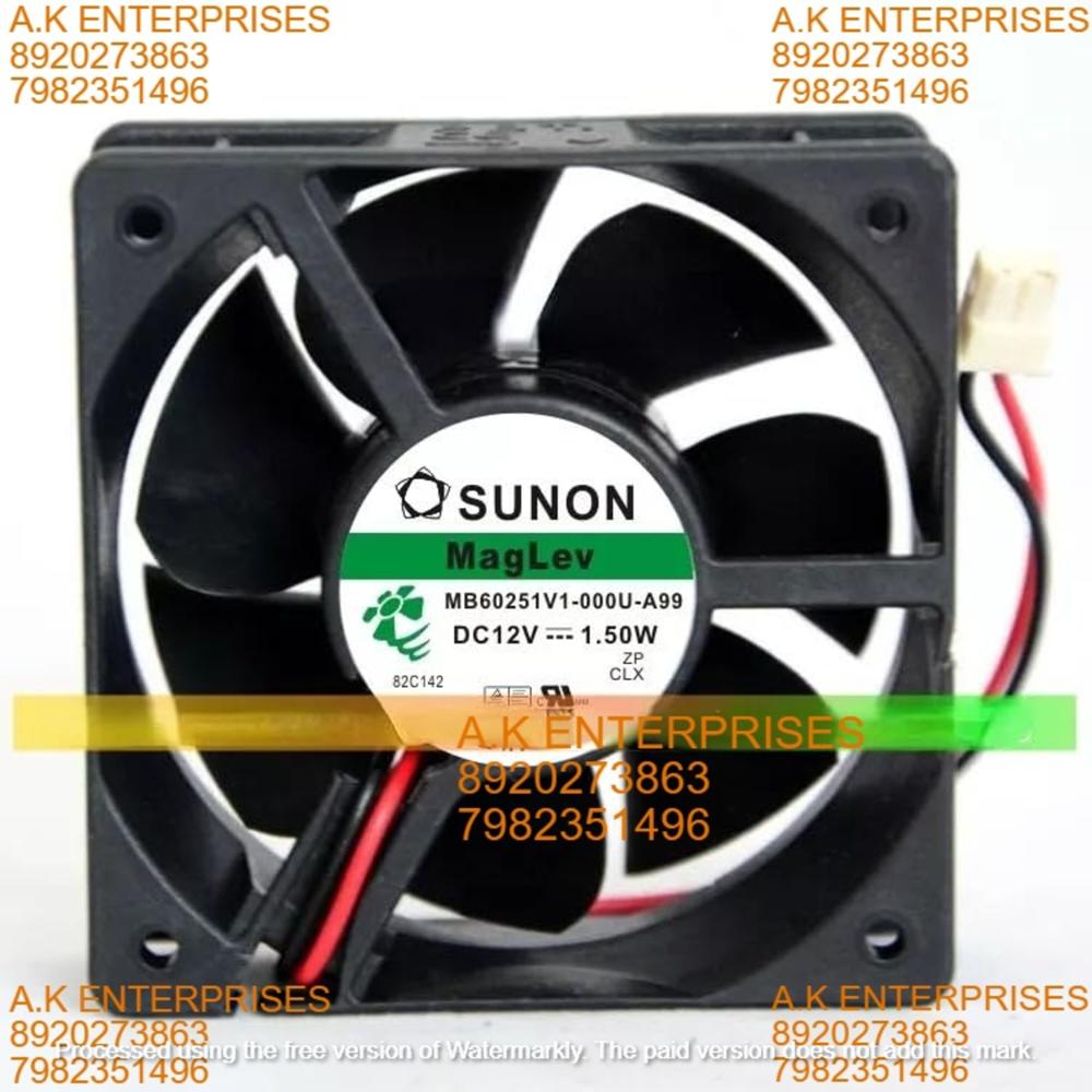 MB60251V1-0000-A99 Axial Fan 12V-1.50W DC Brushless Air Cooling Fan 3000 RPM 60 * 60 * 25mm 2Wire