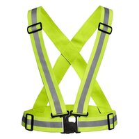Cross Belt Reflective Safety Jacket - Polyester Material, Neon Color | Unisex Fit, Adjustable Buckle, Reflective Patterns, Custom Logo Design