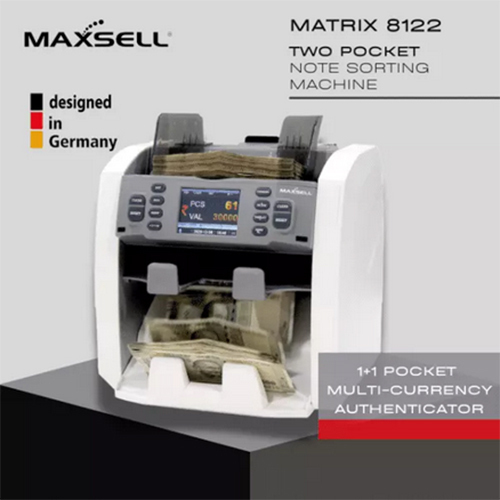 Matrix 8122 Note Sorting Machine - Power Consumption: 220 Volt (V)