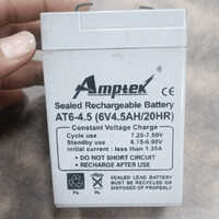 At6-4.5 Sealed Rechargeable Battery - 6 Volt Plastic Cased | Durable, Efficient Power Supply Solution