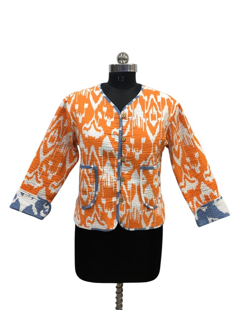Cotton Quilted Crop Jacket