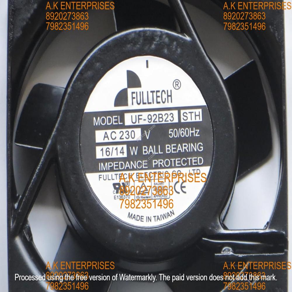 Fulltech Uf-92b23 Bth 230v Ac 50/60hz 16/14w Dc Brushless Air Cooling Fan 2600 Rpm 92 * 92 * 25mm 2wire