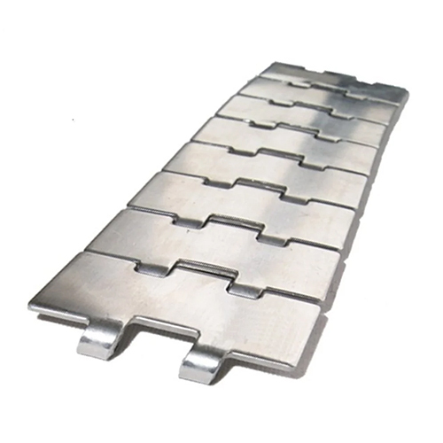 Stainless Steel Slat Conveyor Chain - Color: Silver