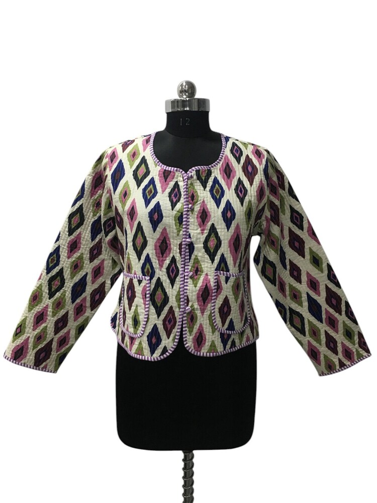 Allover Crop Quilted Jackets - Age Group: Adults