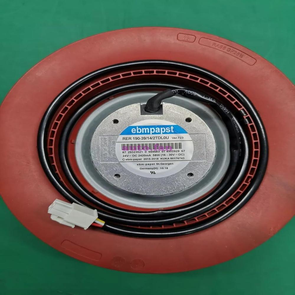 ebmpapst RER 190-39/14/2TDL0U Axial Fan 24V=2420mA 58W DC Brushless Air Cooling Fan 2900 RPM 190 * 190 * 69mm Round 4Wire (Metal)