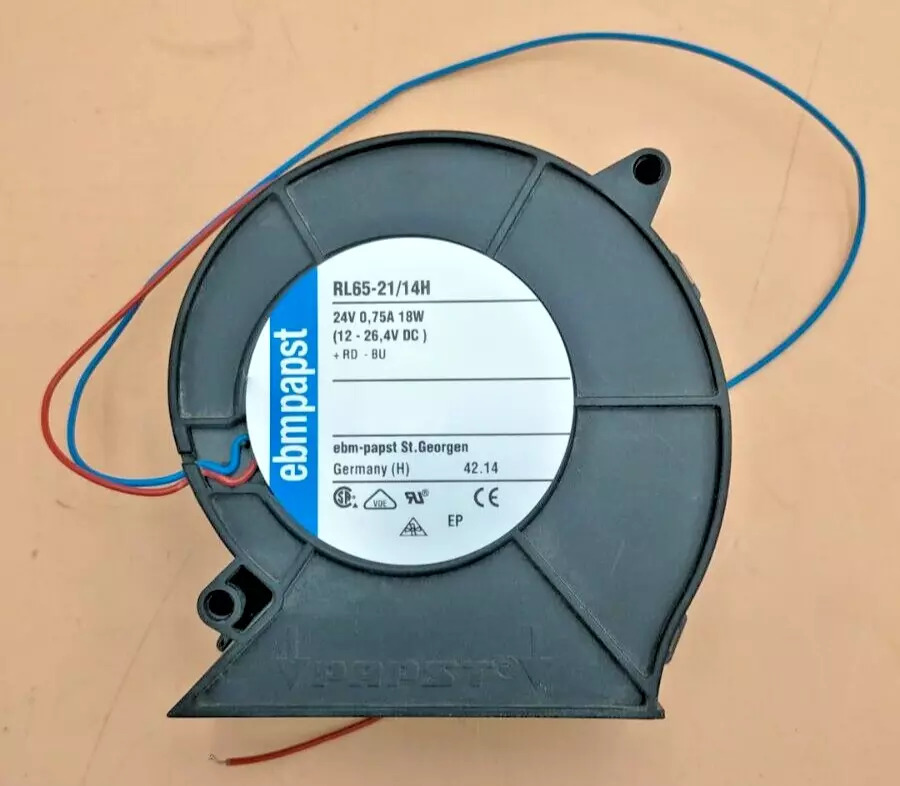 ebmpapst RL65-21/4H DC Blower 24V-0.75A 18W DC Brushless Air Cooling Blower 4900 RPM 97 * 93.5 * 33mm 2Wire