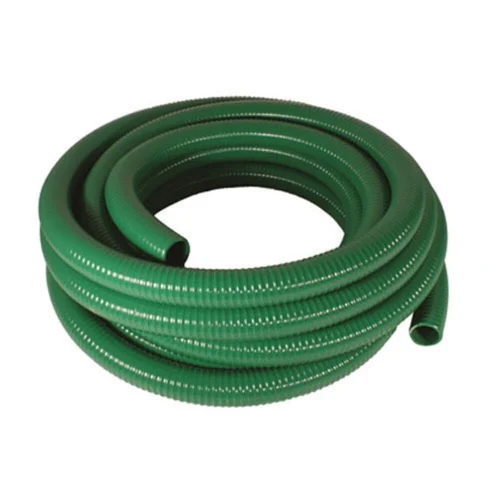 PVC Suction Hose Pipe - PVC Material, 3/4 Inch Diameter, 12 Meters Long, Vibrant Green Color - High Pressure Capacity Up to 12 Bar, Smooth Interior for High Flow Rates