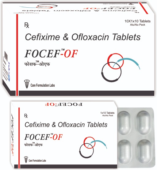 Cefixime IP 200 mg. Ofloxacin IP 200 mg. TABLET