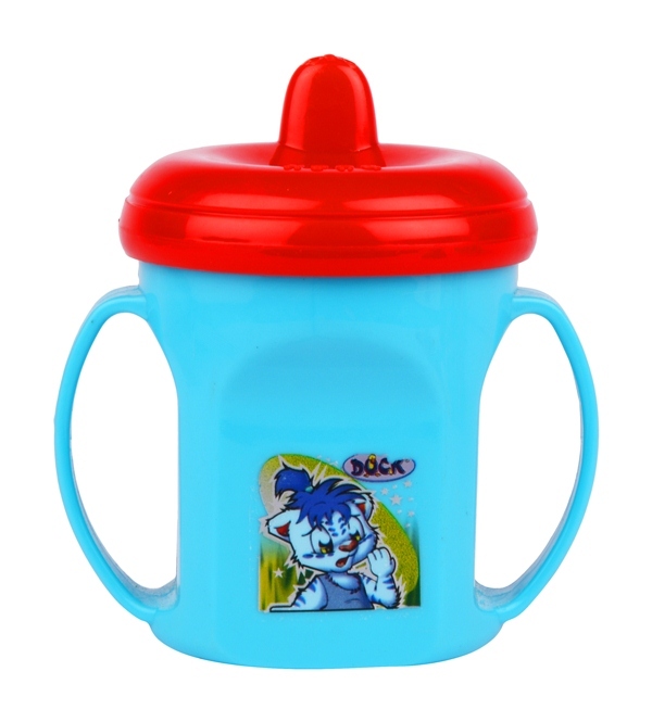 Duckling Cup - 210ml Polypropylene, Red & Blue | Non-toxic, Bpa-free Sipper With Protective Cap For Ages 12 Months+